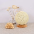 thumbnail image 4 of LED Table Lamp Wood Table Ball Light with USB Charged Rattan Ball Lamp Modern Bedside Night Lamp for Bedroom Living Room Home Decoration (White/Beige), 4 of 10