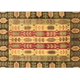 thumbnail image 1 of Ahgly Company Indoor Rectangle Abstract Brown Modern Area Rugs, 7' x 9', 1 of 4