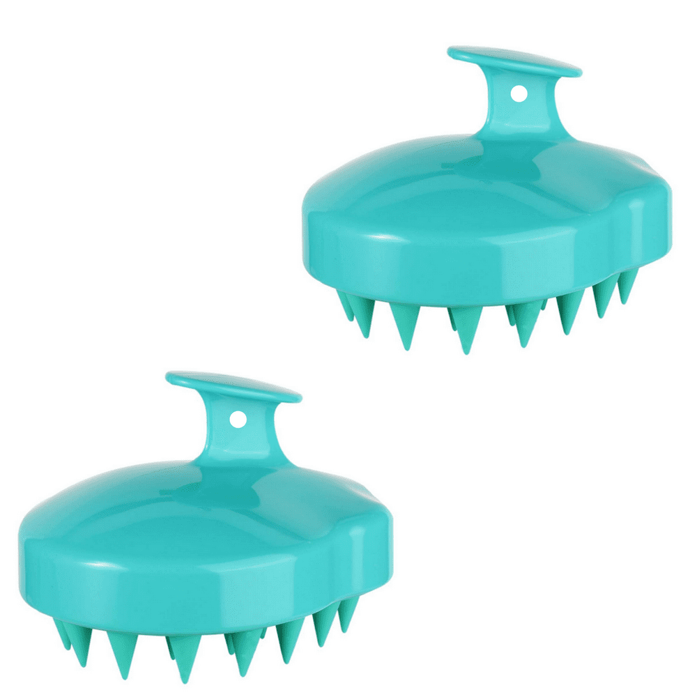2 Hair Scalp Massager Shampoo Brush Wet & Dry Exfoliating Brush Perfect for Shower & Scalp Head
