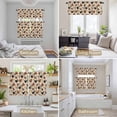 thumbnail image 6 of Farmhouse Rooster Kitchen Curtains Sets for Windows 36 Inch Length, Vintage Watercolor Flowers Beige Rod Pocket Window Treatments Tier Curtains and Valances Set for Bedroom/Bathroom, 6 of 8