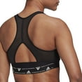 thumbnail image 4 of adidas Powerreact Training Medium-Support Padded Sports Bra Color: Dark Grey Size: S D-DD, 4 of 5