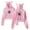 Pink, variant on Quackity For The World Streetwear Female Cat Ears Hoodie Long Sleeve Crop Top Women's Clothes