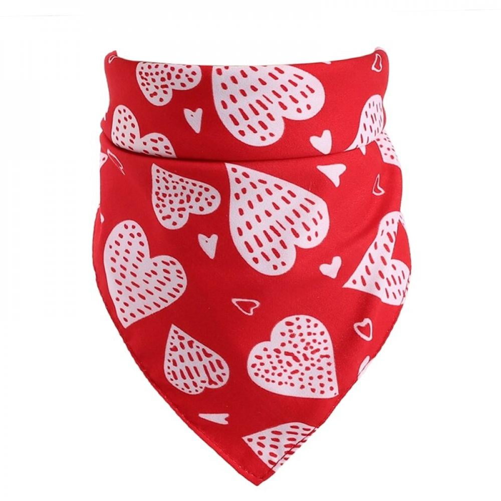 Dog Bandanas Pet Couple Scarf Pet Bandana for Dog Cotton Love Heart