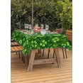 thumbnail image 4 of 54x80 Inch Outdoor Tablecloth with Umbrella Hole Zipper Rectangle St. Patrick's Day Rectangular Tablecloths Outside Waterproof Spring Lucky Shamrock Green Watercolor Patio Table Cover for Picnic, 4 of 8