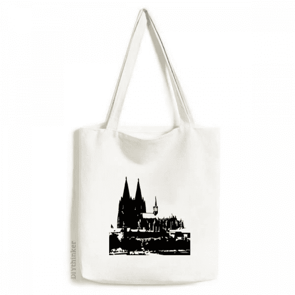 germany cologne cathedral euan tote canvas bag shopping satchel casual handbag