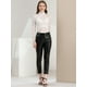 thumbnail image 3 of INSPIRE CHIC Blusa de encaje floral transparente con cuello simulado de manga larga para mujer blanco L, 3 of 6