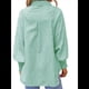 thumbnail image 3 of Blusa Estilo Boyfriend A Rayas con Puños Fruncidos para Mujer, Estilo Túnica Informal con Mangas con Volantes y Bolsillos, Rayas , Talla XL, 3 of 7