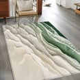 thumbnail image 2 of Abstract Green Area Rugs 3x5 ft Beige Ocean Wave Oil Painting Style Modern Washable Rug Non Slip Indoor Carpet Absorbent Floor Mat for Living Room Bedroom Dining Room, 2 of 9