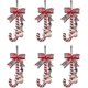 thumbnail image 2 of Christmas Candy Cane Hanging Ornament Santa Claus Snowman Pendants With Bowknot Xmas Tree Decoration , Christmas Decorations6pcsred, 2 of 4