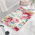 thumbnail image 3 of Pioneer Flower Floral Print Flannel Non Slip Door Rugs,Washable Door Mats Indoor,Decorative Door Mats,Dirt-Resistant and Absorbent Doormat for Entrance,Bedroom,Kitchen,Bathroom,31.5"x17", 3 of 4
