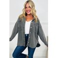 thumbnail image 6 of Women's Medium Grey Mineral Wash Shacket with Chest Pockets – Casual Daily Layering | XL, 6 of 8
