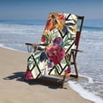 thumbnail image 4 of PHYHOO Floral Pattern Oversized Quick Dry Microfiber Beach Towel Spring Floral Lightweight Sand Free Towel Super Soft &amp; Absorbent for Travel Swimming Sports 30x60in, 4 of 8
