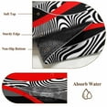 thumbnail image 6 of Round Area Rugs Collection 5 Ft, Red Black Stripes Non-Slip Residential Carpet, Modern Gradient Abstract Lines Art Indoor Crawling Mats Runner Rugs for Living Room/Dining Room/Bedroom, 6 of 8