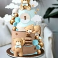 thumbnail image 3 of FEZOR 24Pcs Blue Bear Cake Toppers White Cloud Star Gold Blue Balls Baby Bear Cake Decorations for Birthday Baby Shower Party Decor, 3 of 7
