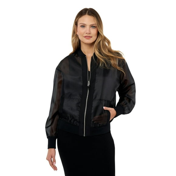 Edited By Remi Bader Women's Sheer Bomber Jacket