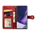 thumbnail image 3 of Wallet Case for Samsung S22 Ultra Magnetic Clasp Folio Kickstand Premium Leather Case with Hand Strap, [RFID Blocking] Credit Card Slots Shockproof TPU Inner Cover for Samsung Galaxy S22 Ultra, Red, 3 of 9