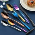 thumbnail image 4 of BadPiggies 4PCS Stainless Steel Upscale Dinnerware Flatware Cutlery Fork Spoon Teaspoon Set, 4 of 6