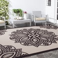thumbnail image 2 of Safavieh Courtyard Millicent Medallion Indoor/Outdoor Area Rug, Beige/Black, 9' x 12', 2 of 11