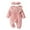 Z12-Pink, variant on XDZJLR Baby Loungewear Boy Girl Clothes Jumpsuit Linen One Bow Cotton Lace Piece Jumpsuit Pjs Romper Blue 12-18 Months