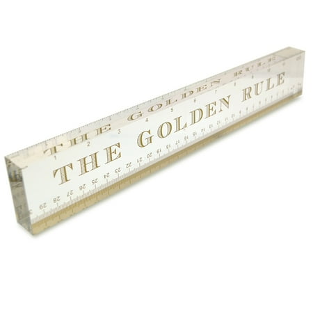 - OnDisplay Acrylic Block Decorative Desktop Ruler - The Golden Rule
