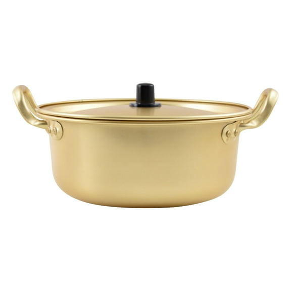 LAILLSH 1PC Ramen Pot Korean Ramen Cooking Pot with Lid Double Handle Korean Ramen Noodle Pot Fast Heating for Kitchen Cookware 3.6x7.9in - 2025 New Arrival🔥