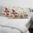thumbnail image 3 of Gnomes Mushroom Pillow Covers, Linen Long Throw Pillow Case, Farmhouse Vintage Leaves Plants Butterfly Holiday Pillow Protector Decorative Cushion Cover for Living Room/Bedroom 20" x 36", 3 of 8