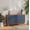 Golden Oak/Blue, variant on Kappesberg Rio 6-Drawer Dresser with Built-in Handles and Telescopic Slides - Golden Oak - for Adults and Teens