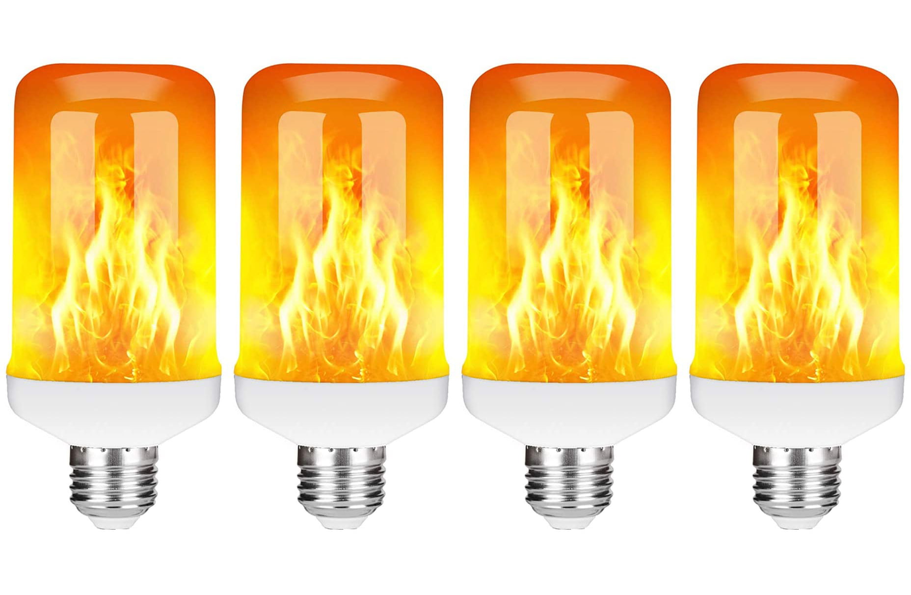 4x E27 LED Flicker Flame Light Bulb Simulated Burning Fire Effect Festival Party 