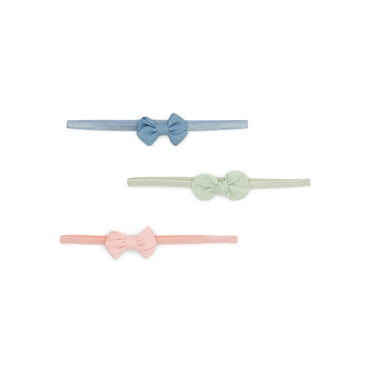 Carter's Child of Mine Newborn and Baby Girls Bow Head Wrap, 3-Pack