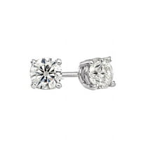 925 Sterling Silver 0.5 tcw Basket Setting 4MM Clear Round CZ Cubic Zirconia Nickel Free Stud Earrings