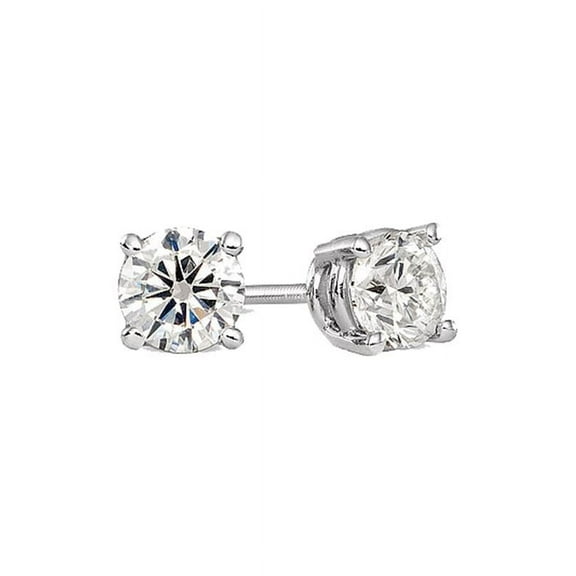 925 Sterling Silver 0.5 tcw Basket Setting 4MM Clear Round CZ Cubic Zirconia Nickel Free Stud Earrings