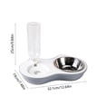 thumbnail image 3 of Juego de comederos dobles para gatos con cuencos elevados de acero inoxidable para comida y agua – Base antideslizante, dispensador automático de agua, diseño 2 en 1 para comida seca o húmeda., 3 of 6