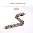 thumbnail image 4 of Correa de hombro tejida con cinta caleidoscopio de 5 cm de ancho para bolso de mujer, correa de hombro ancha de repuesto, bolso tipo cubo, accesorios para bolso a juego, correa de hombro oblicua, 4 of 5