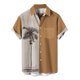 thumbnail image 1 of Camisas Para Hombre Casual Camisa de manga corta con solapa y hebilla de bolsillo con impresión digital 3D para hombre (White, XXL), 1 of 4