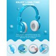 thumbnail image 2 of Seenda Wired Headphone for Kids, Headset with Hearing Protection for Girls Boys Teens, 3.5MM Jack Wire Cord On-Ear Headphone with Share Jack for Children, Blue, 2 of 7