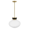 thumbnail image 2 of 83604BK-LCB Lark Lucy - 12W 1 LED Medium Pendant-13.25 Inch Tall and 15 Inch Wide-Black/Lacquered Brass Finish, 2 of 7