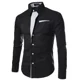 thumbnail image 2 of Camisas para hombre elegantes con botones, manga larga, camisa roja para hombre, camisa de negocios con mangas, ropa popular coreana, cuello ajustado, estilo I, 2 of 4