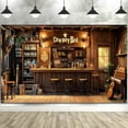 thumbnail image 3 of 6 x 4 ft Cowboy Bar Backdrop Western Cowboy Bar Birthday Backdrop, Wild West Wooden House Bars Photography Background Birthday Party Background Photo Studio Props, Brown, 3 of 4