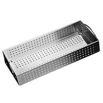 FRCOLOR Silverware Drain Organizer Kitchen Utensil Chopsticks Tray Metal Flatware Storage Organizer