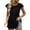 Black, variant on Samickarr Summer Savings Clearance Plus Size Summer Tops For Women Tops Dressy Casual Tunic Tops To Wear With Leggings Womens Casual Solid Color Round Neck Short Sleeve Tops Blouses