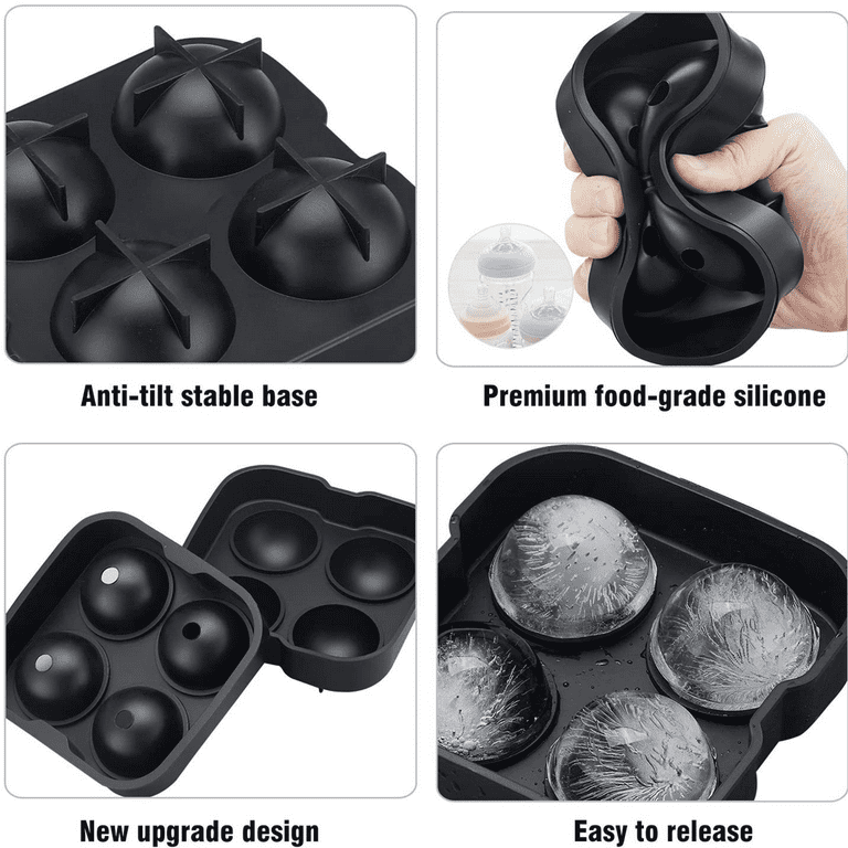 Ice Ball Maker Mold - Novelty Ice Cube Trays – Sphere Ice Cube Mold for  Whiskey