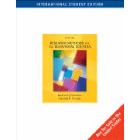 Pre-Owned Research Methods for the Behavioral Sciences (Paperback) 0495091456 9780495091455