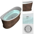 thumbnail image 3 of HEATGENE 66" Acrylic Freestanding Bathtub Vintage Freestand Soaking Tub UPC Certified Drain & Overflow Assembly Included - Copper, 3 of 6