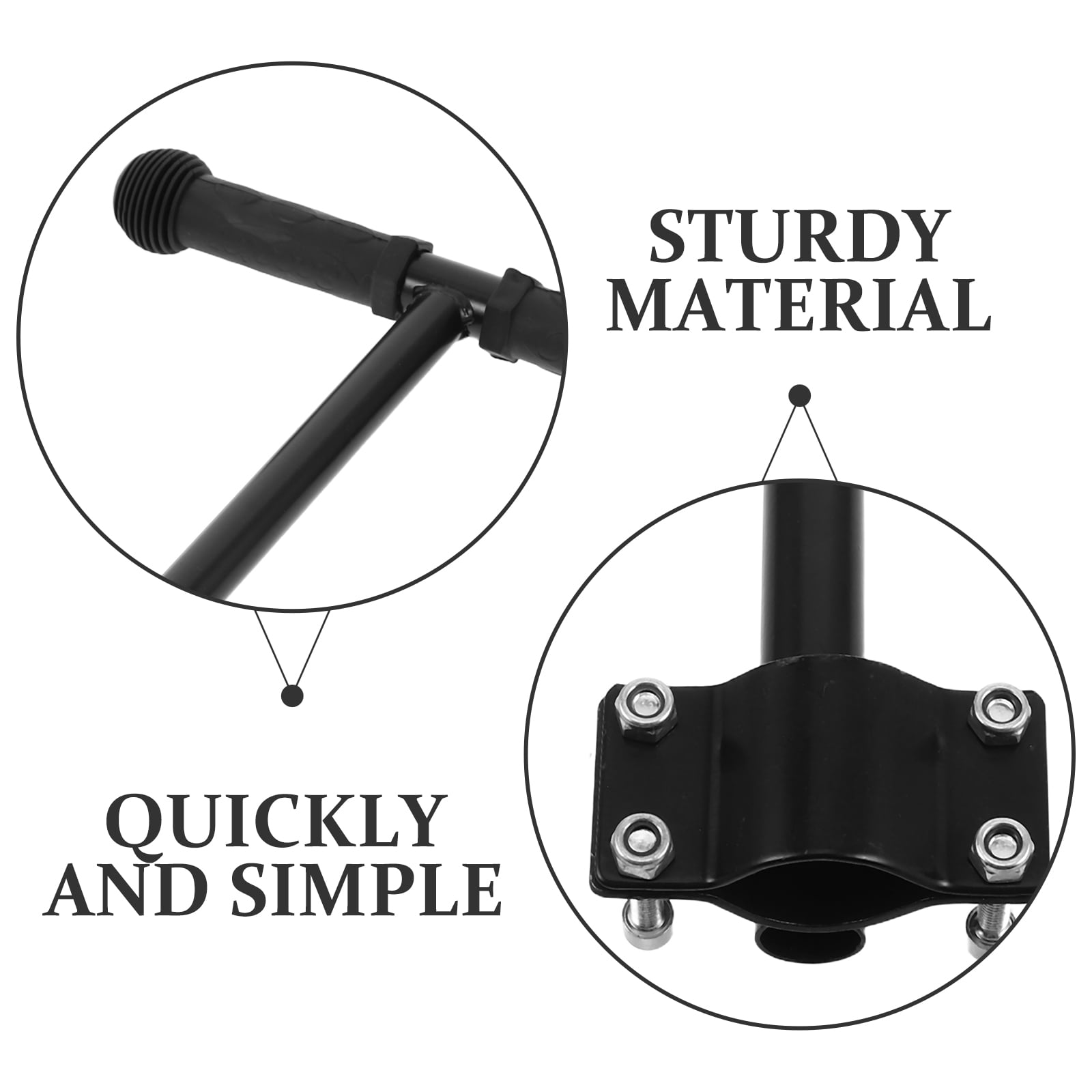 PENIKOKO Versatile Handle Extender for Strollers Wagons and Carts with Sturdy Stainless Steel and Plastic Build