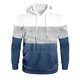 thumbnail image 2 of pstuiky camisas de manga larga para hombre, Sudadera con capucha de manga larga con bolsillo y diseño de patchwork liso informal para hombre tops de invierno para hombre s, 2 of 7