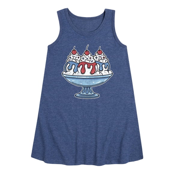 Instant Message - Americana Graphic Sleeveless Aline Dress