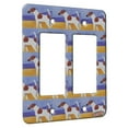 thumbnail image 1 of KuzmarK™ 2 Gang Rocker Wall Plate - Brown Smooth Fox Terrier Dog Modern Art by Denise Every, 1 of 1