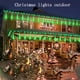 thumbnail image 4 of Lluvia de meteoritos verdes String Lights Kwaiffeo de 16 tubos, 5,8 m, 4 of 7