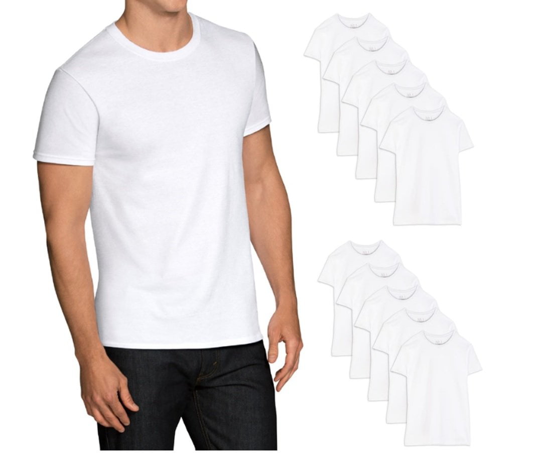 Fruit of the Loom Men's 9-Pack Breathable Crew T-Shirt, White Ice, X ...