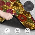 thumbnail image 3 of Kdxio Sunflower Print Car Floor Mats Universal SUV Front Rear Floor Foot Mats 4-Piece Full Set with Non-Slip Rubber Backing Car Accessories for Most Cars, 3 of 7